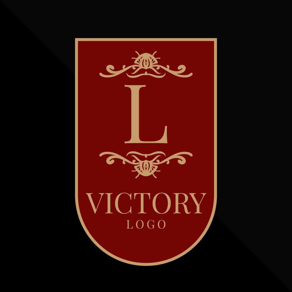 brev l härlig seger logotyp vektor design element