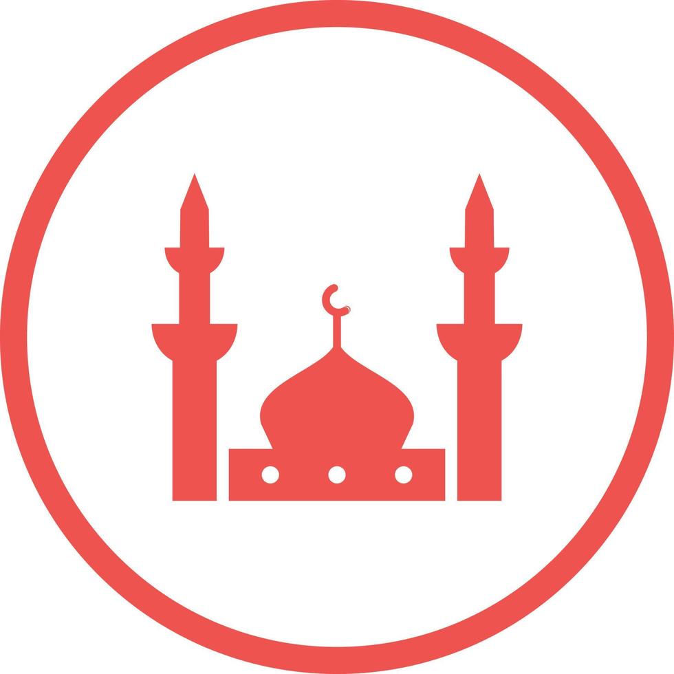 schöne Moschee-Glyphen-Vektorsymbol vektor