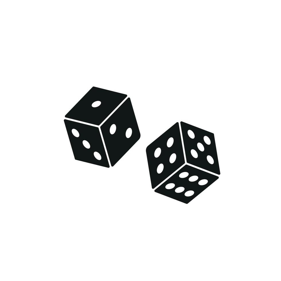 vektor kasino tärningar av äkta ikoner. vektor rullande röd tärningar uppsättning isolerat på vit bakgrund. 3d styrelse spel bitar. röd poker kuber