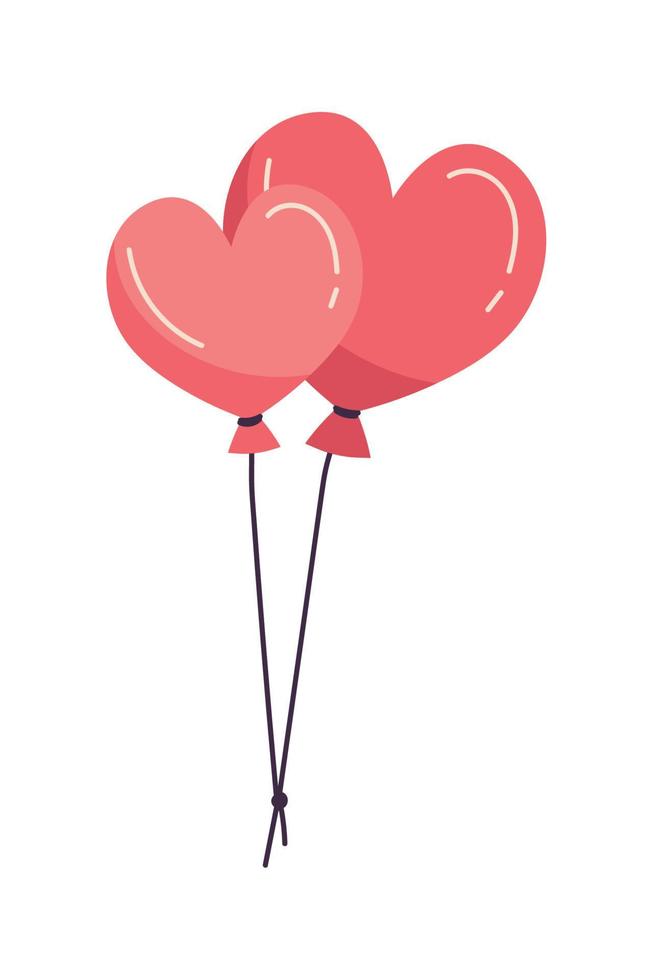 hjärtformade ballonger vektor