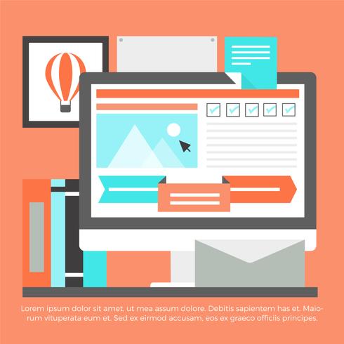 Gratis Flat Design Vector Digital Office Elements