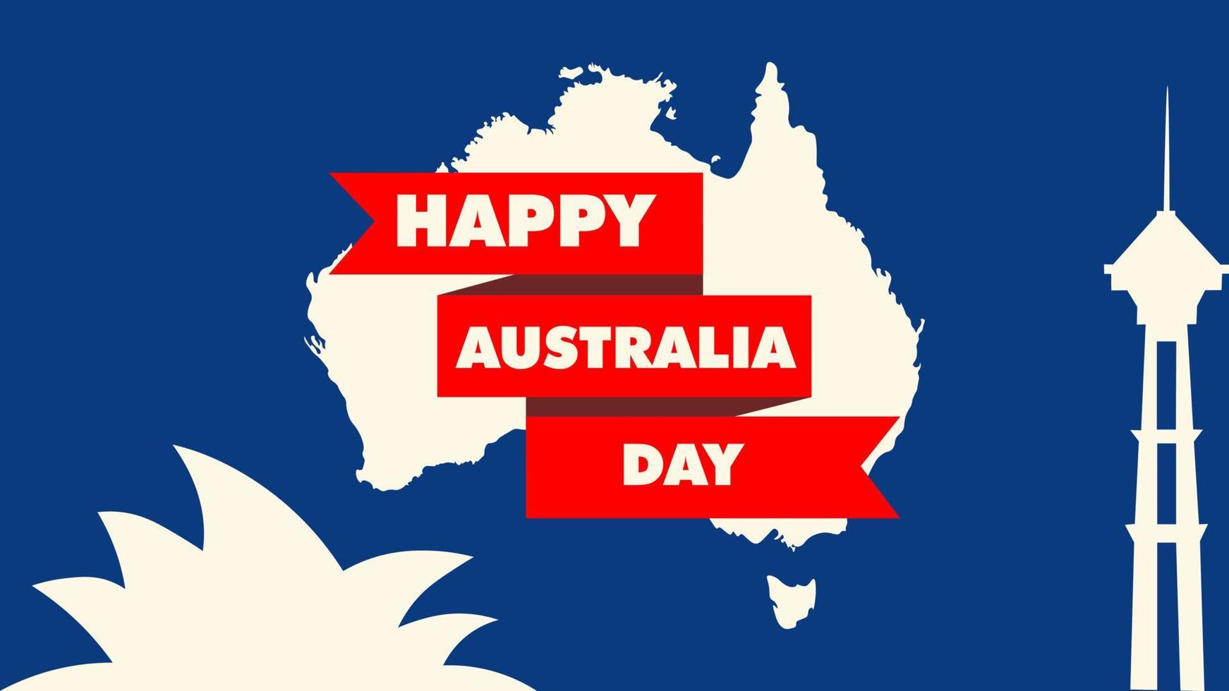 tle Lycklig Australien oberoende dag design affisch, baner eller social media posta vektor