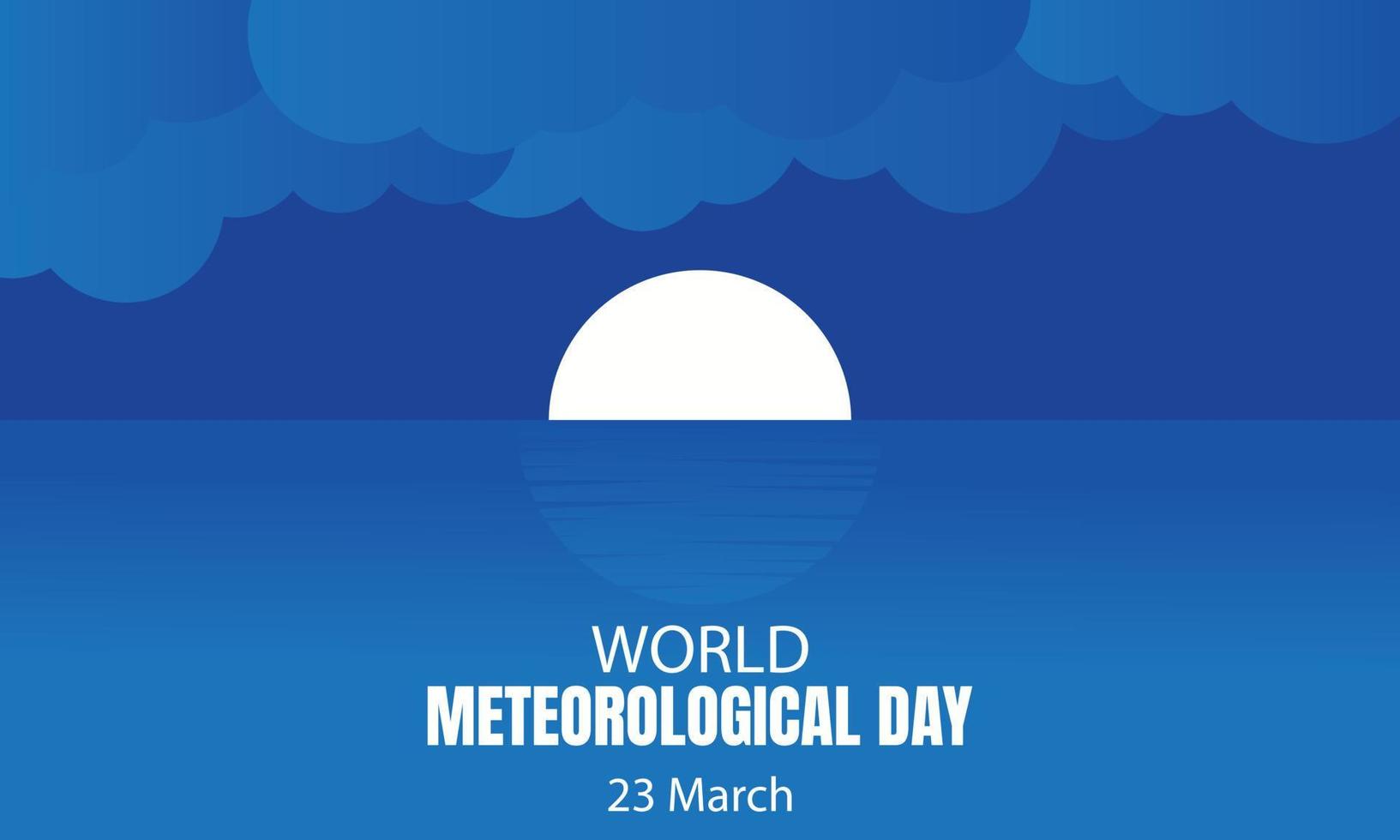 illustration vektor grafisk av de reflexion av de månsken på de hav, perfekt för internationell dag, värld meteorologiska dag, fira, hälsning kort, etc.