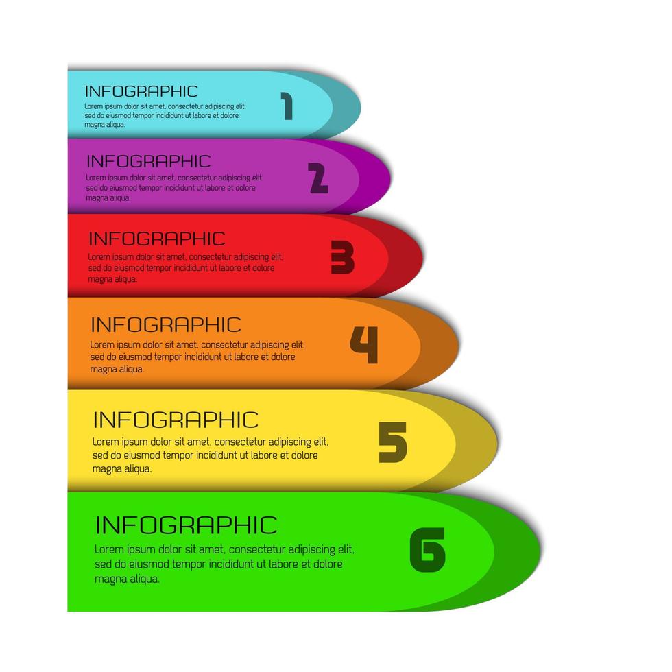 färgrik infographic mall med plats för din innehåll vektor