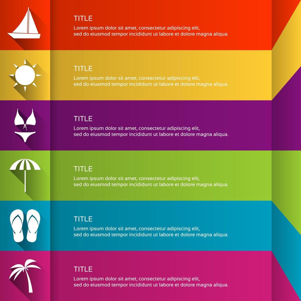 moderne flache infografik-vorlage mit urlaubssymbolen, grafikkonzept für ihre reise-website und pressematerialien vektor