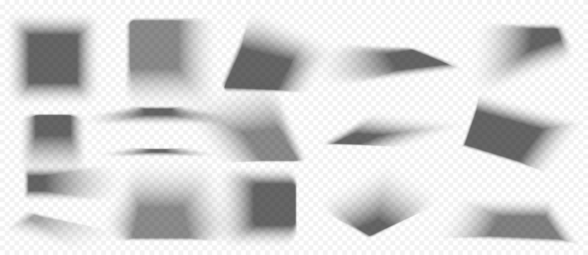 Boxschatten quadratischer Überlagerungseffekt realistische Schattierungen vektor
