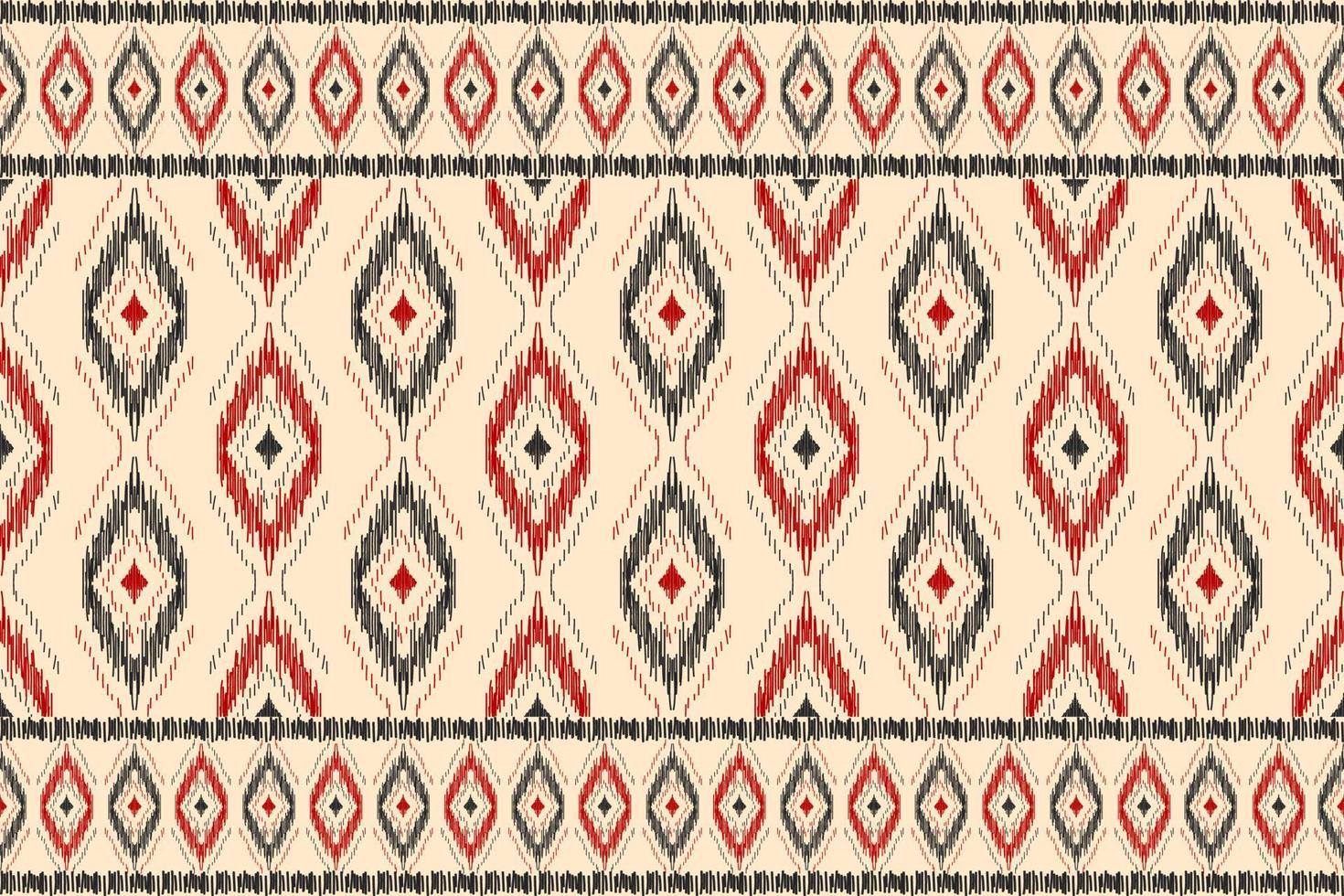 teppich ethnisch ikat muster kunst. geometrisches ethnisches ikat-nahtloses muster im stammes-. mexikanischer Stil. vektor