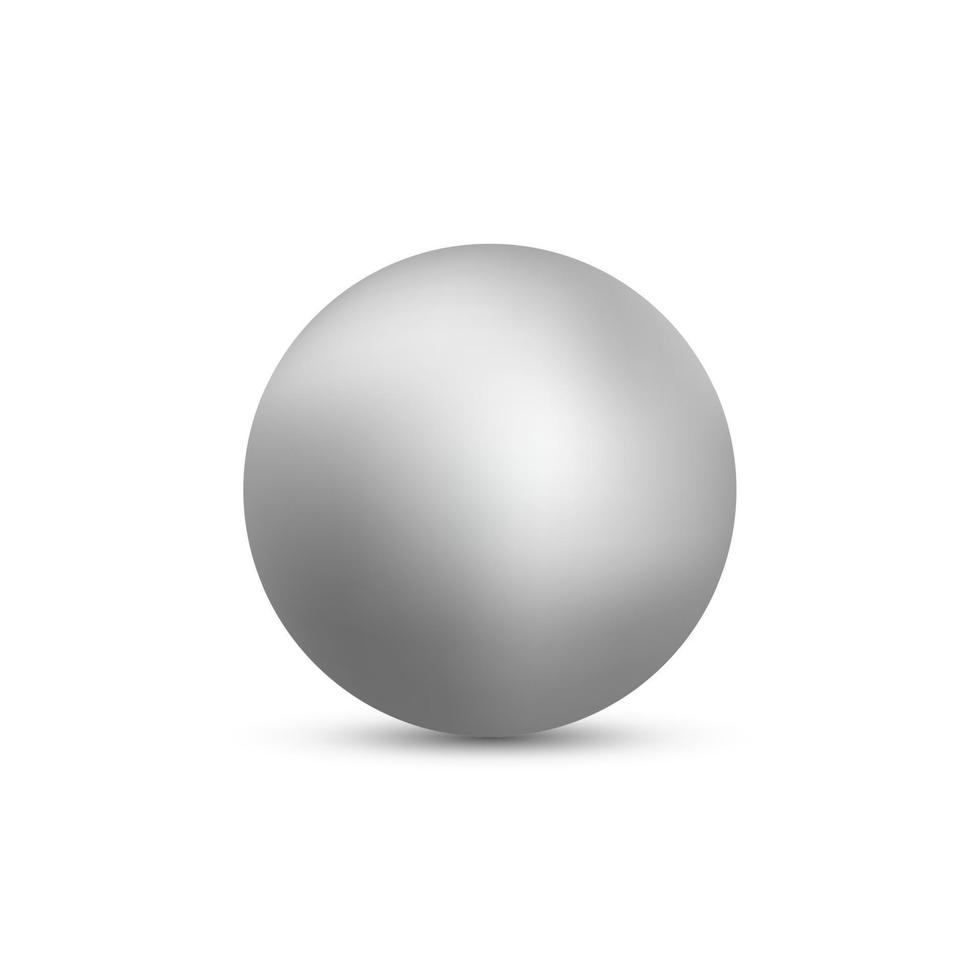 skinande silver- boll maska vektor. grå 3d realistisk sfär vektor