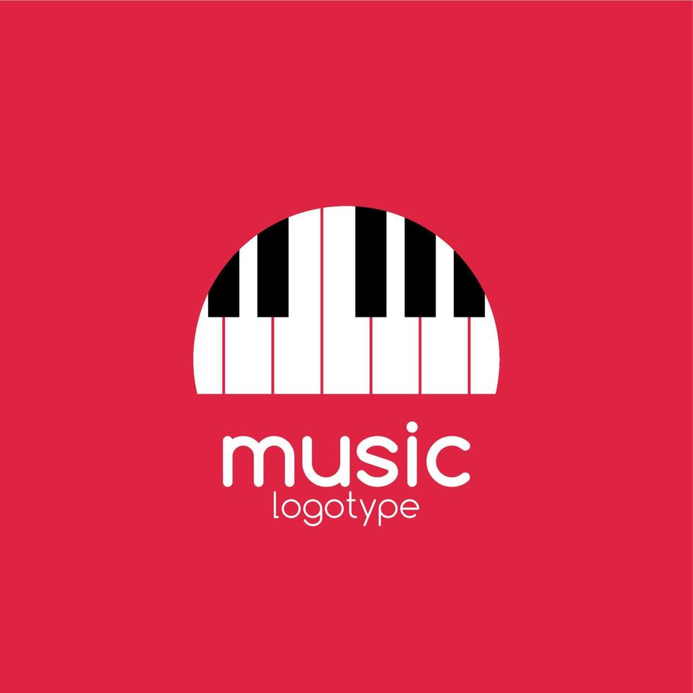 Vektor minimalistisches Musikklavier-Logo. musik trendiges symbol
