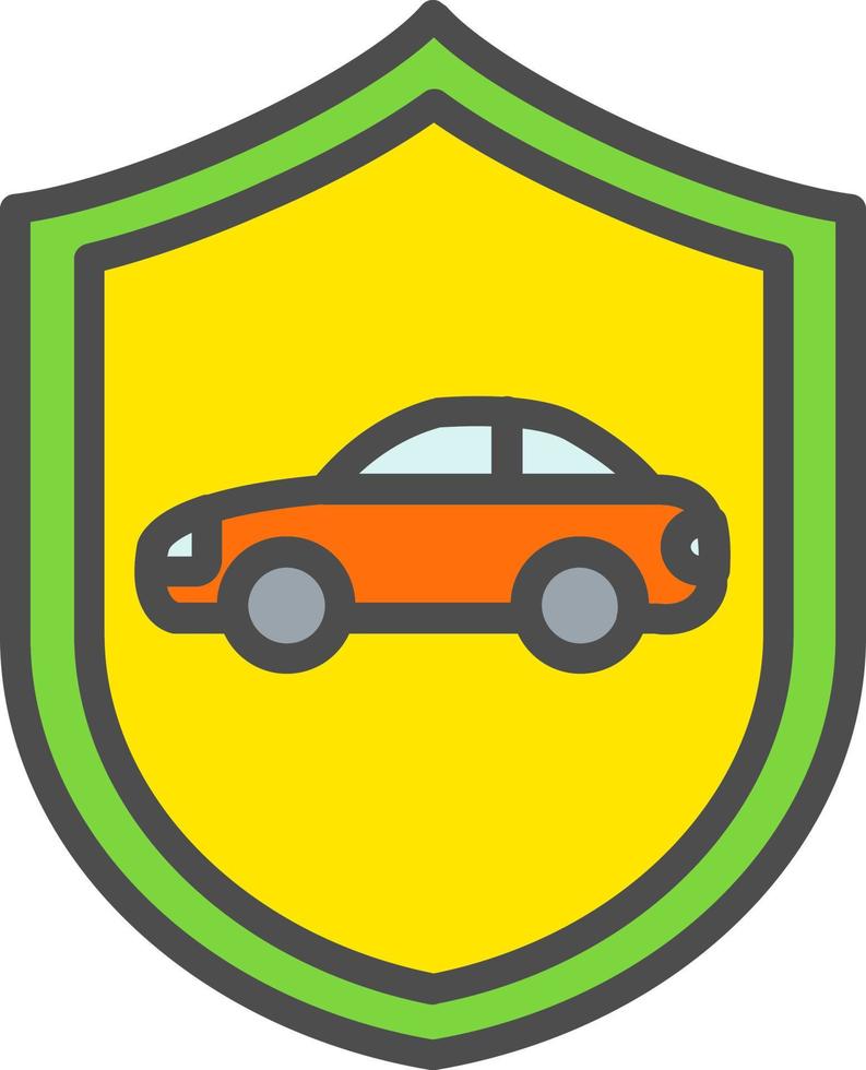 Vektorsymbol für Autoversicherung vektor