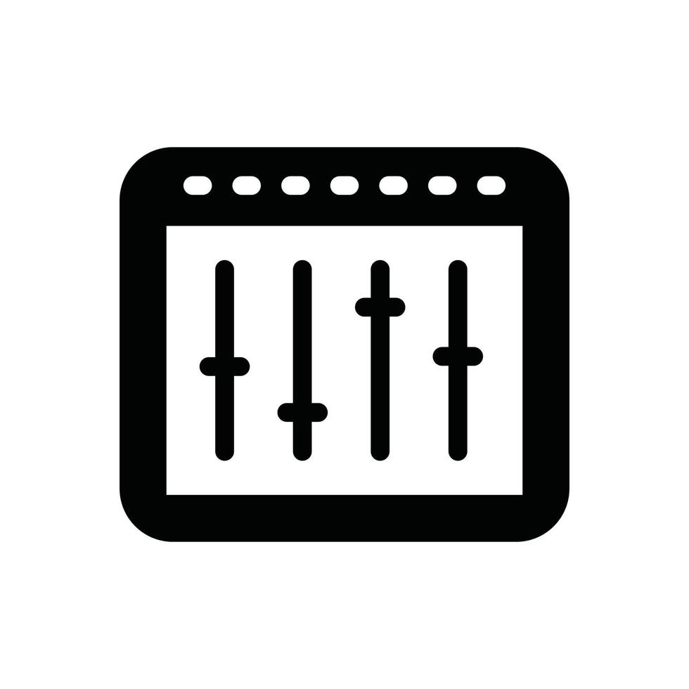 Lautstärkeeinstellung Vektorsymbol Elektronik solide 10 Eps-Datei vektor