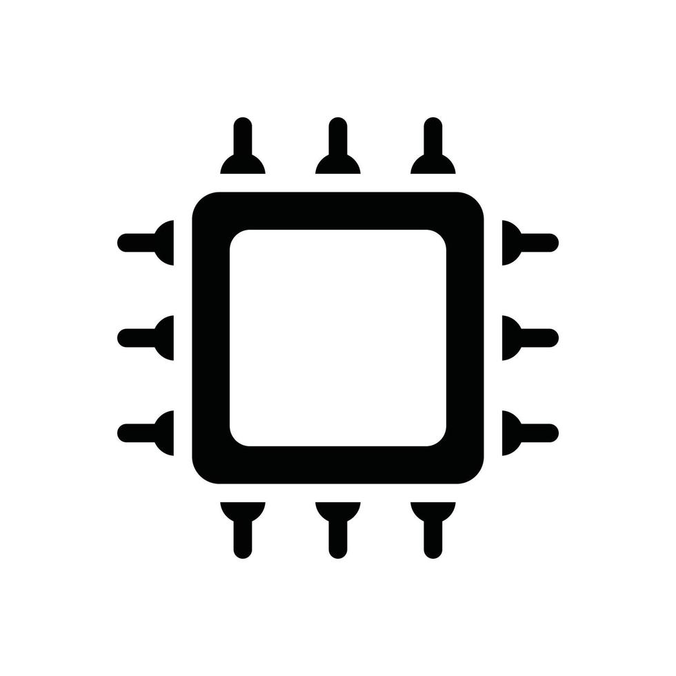 Prozessor-Vektor-Symbol Elektronik solide 10 Eps-Datei vektor