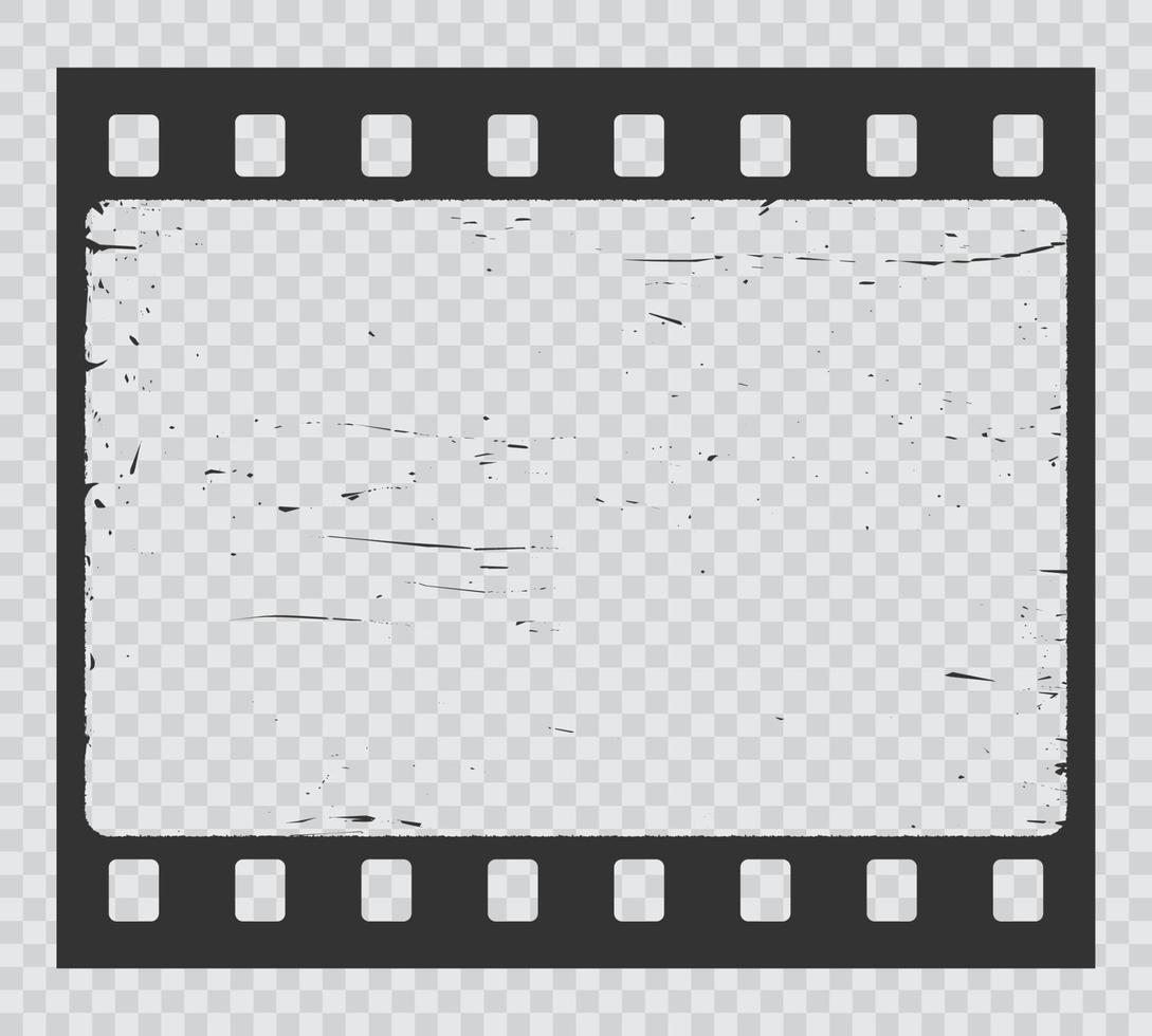 Grunge-Filmstreifen, isolierter Filmstreifenrahmen vektor