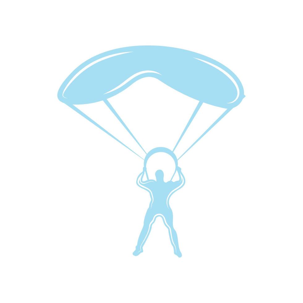 Fallschirm-Logo-Icon-Design und Symbol-Fallschirmsprung-Vektor vektor