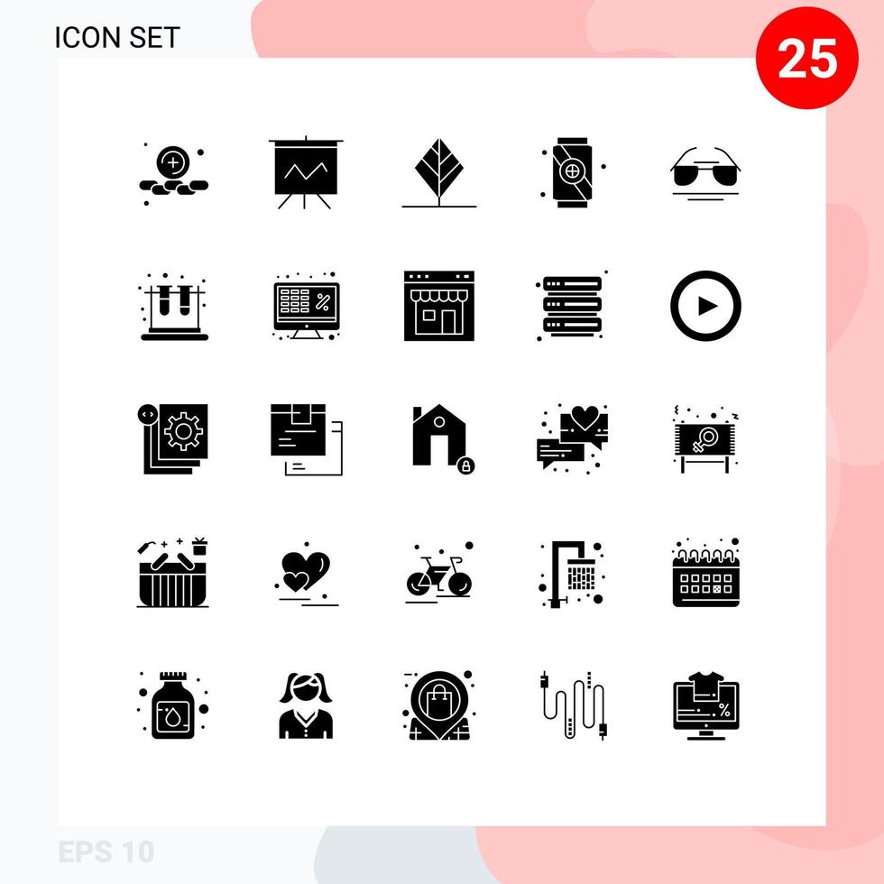 25 fast glyf begrepp för webbplatser mobil och appar skola se natur öga mjuk redigerbar vektor design element