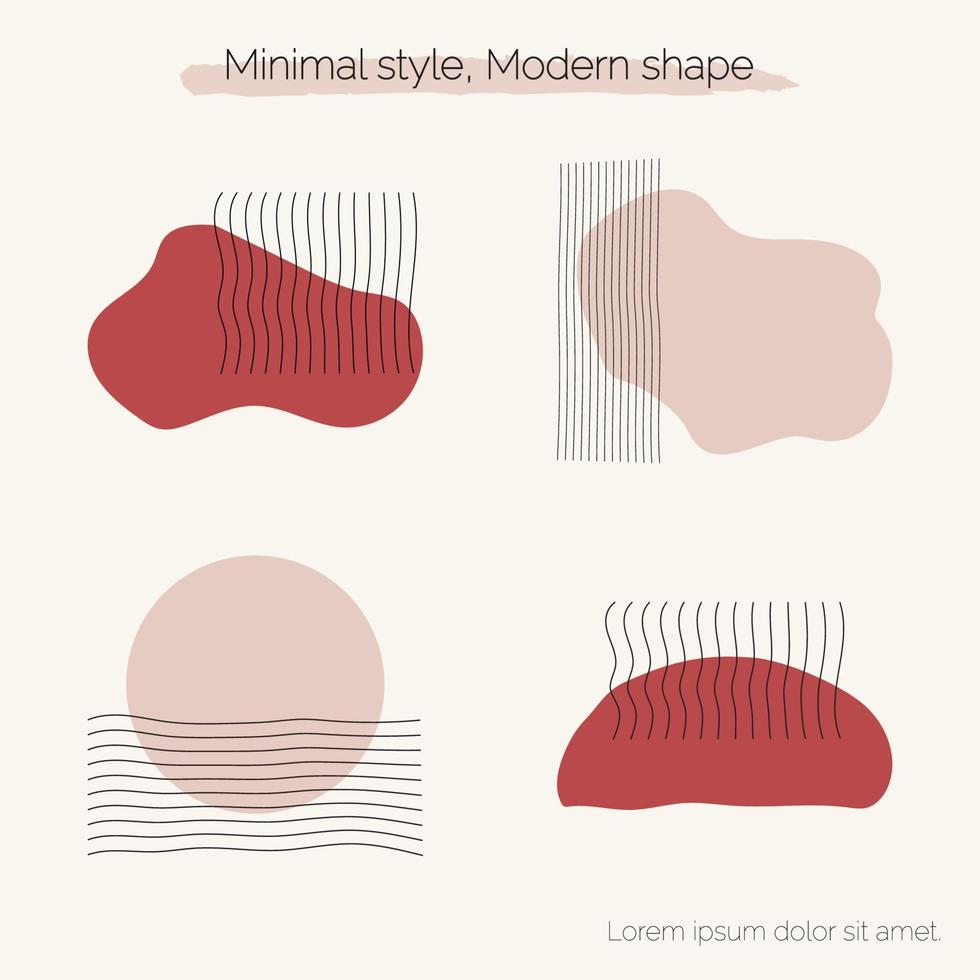 en uppsättning av modern former i en minimalistisk stil. vektor