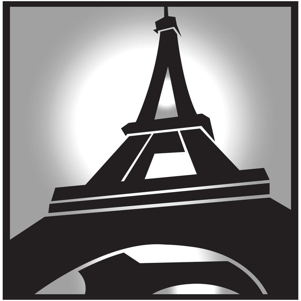 Eiffelturm in Paris. isoliert auf weißem Hintergrund, Vektordesign. vektor