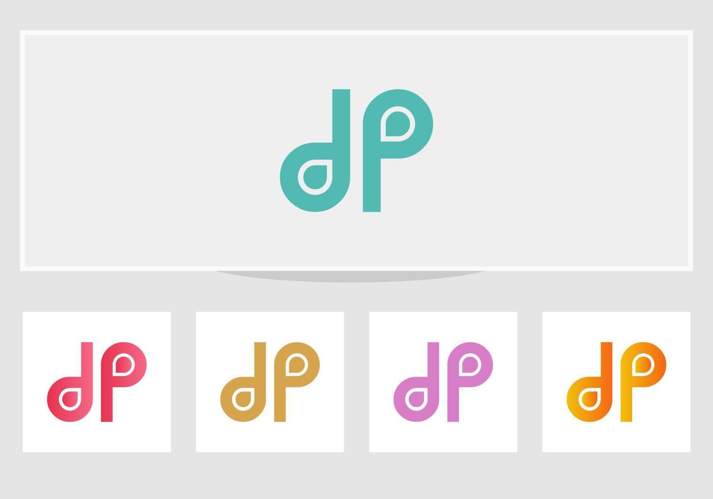 modernes dp-logo-briefdesign. anfängliche dp-abstrakte Buchstabe-Logo-Vorlage vektor