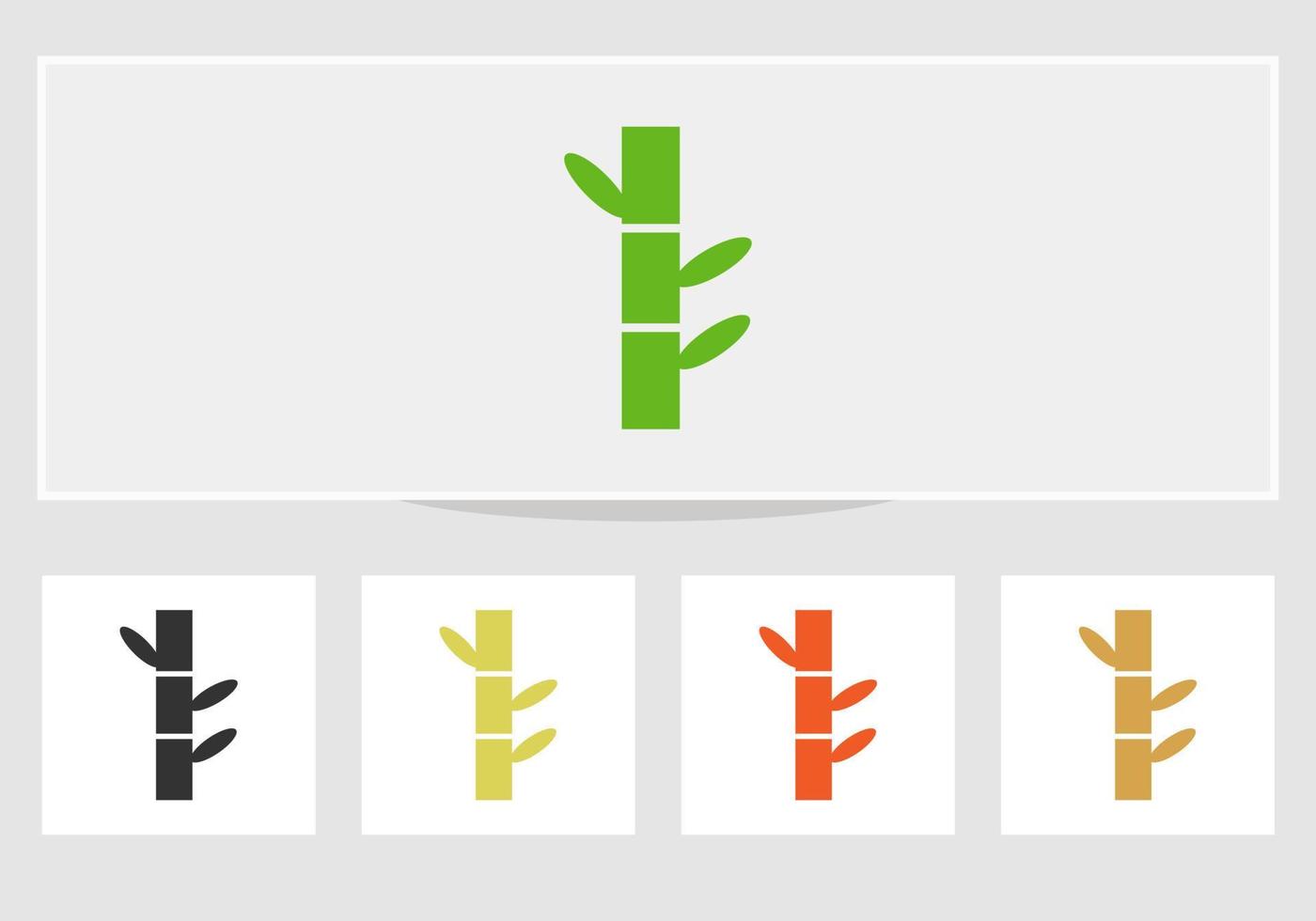 grön bambu ikon modern trendig vektor. bambu ikon vektor