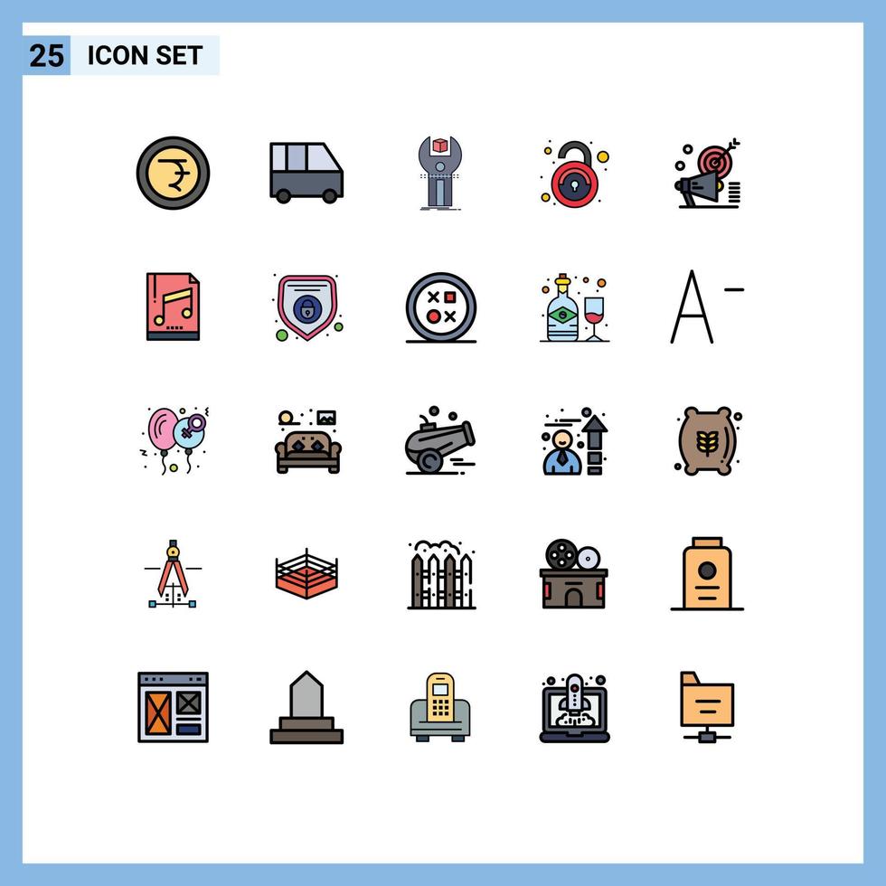 25 kreativ ikoner modern tecken och symboler av megafon osäkrad app osäker offentlig redigerbar vektor design element