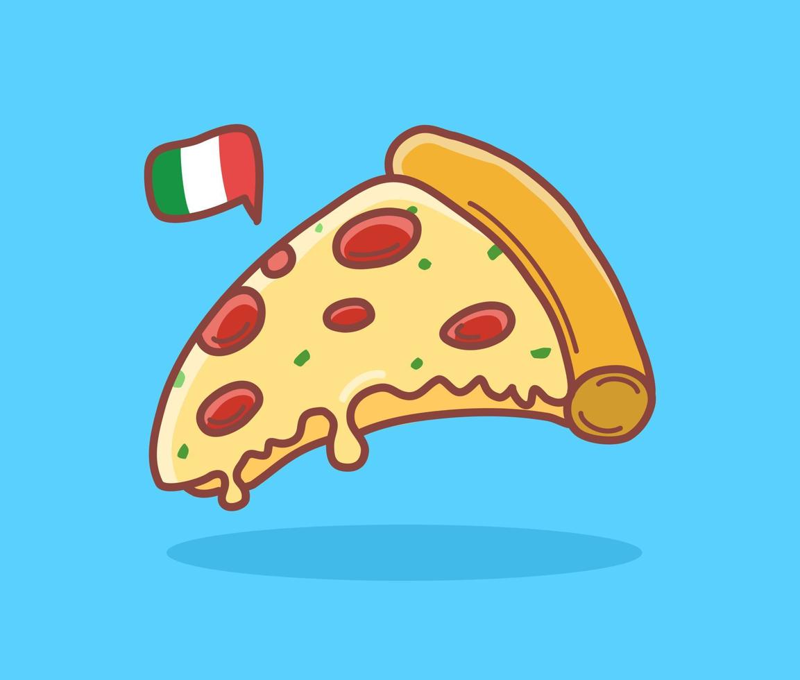 italienische pizzascheibe illustration vektor