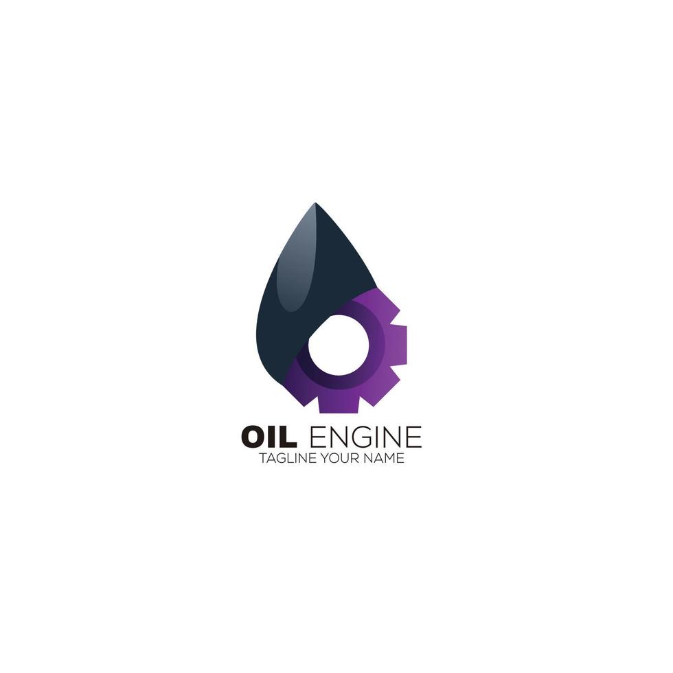 Ölgetriebe Design Farbsymbol Logo Farbverlauf vektor