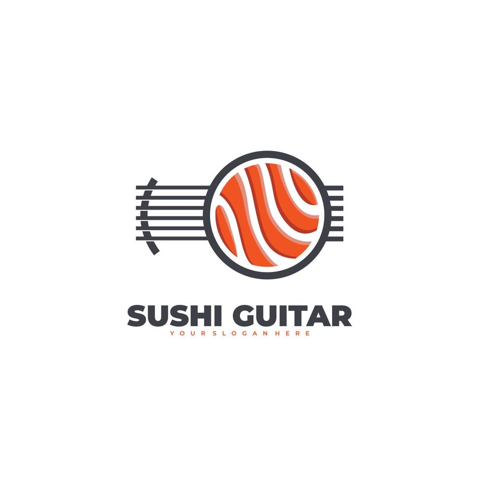 Fleisch-Gitarren-Logo-Vorlage-Icon-Design-Grafik vektor