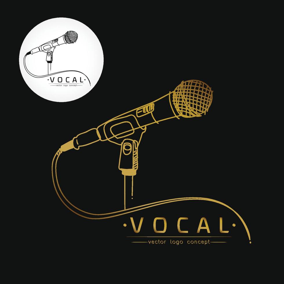 mikrofon logotyp vektor