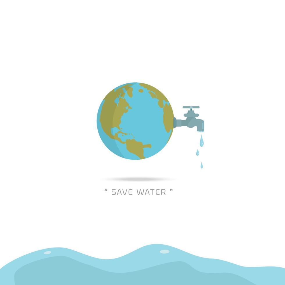 sparen Sie Wasser-Design-Vektor-Illustration vektor