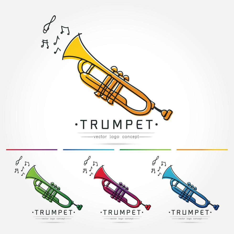 trumpet logotyp vektor