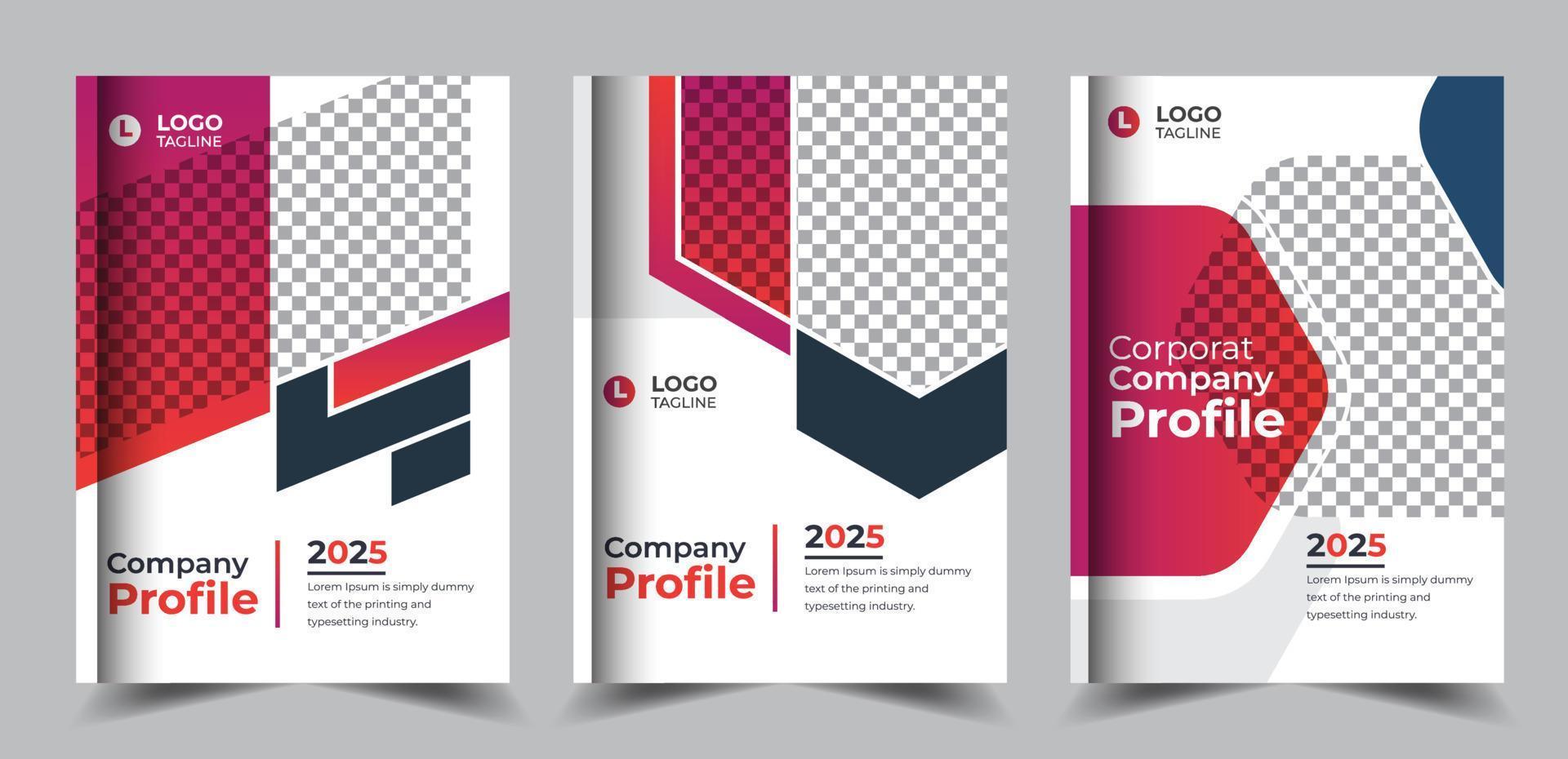 professionell häfte företag profil häfte företag broschyr design mall vektor