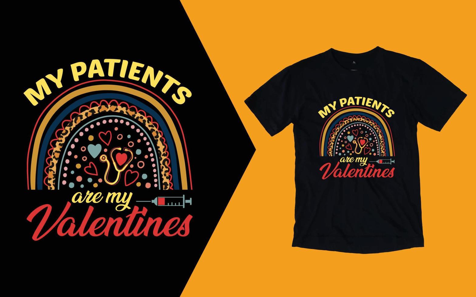 meine patienten sind mein valentinstag t-shirt, krankenschwester valentinstag t-shirt vektor