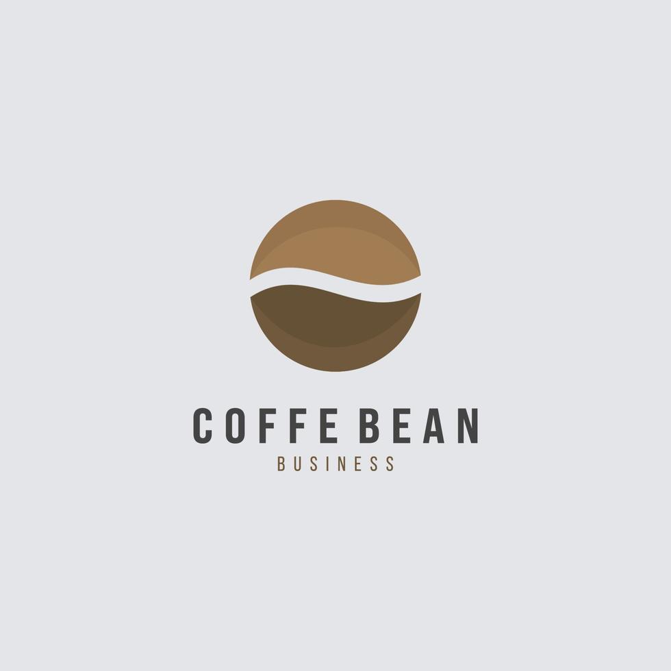 Minimales Kaffeebohnen-Logo-Design vektor