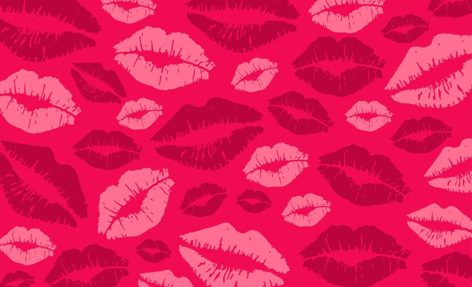 Valentinstag Lippen Hintergrund vektor
