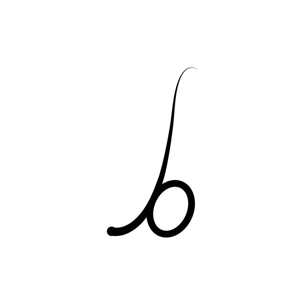 eps10 b Buchstabe Vektorlogo oder Symbol. b Buchstabe Vektor illustriertes Logo oder Zeichen isoliert auf weißem Hintergrund.