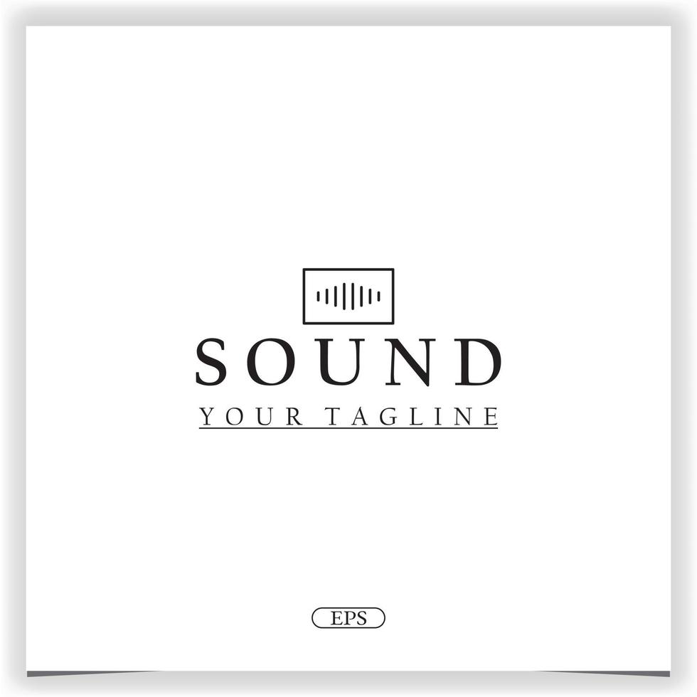 Sound Logo Premium eleganter Vorlagenvektor eps 10 vektor