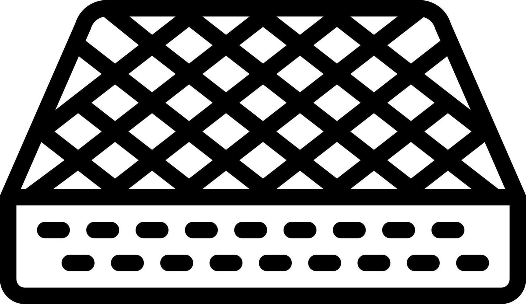 Liniensymbol für Matratze vektor