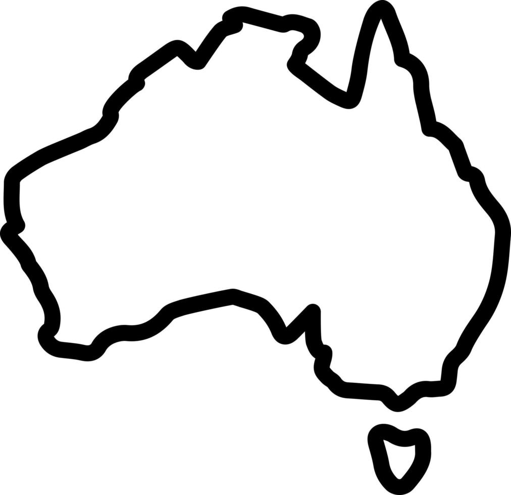 Liniensymbol für Australier vektor