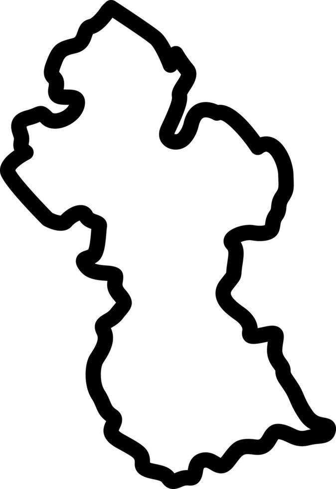 Liniensymbol für Guyana vektor