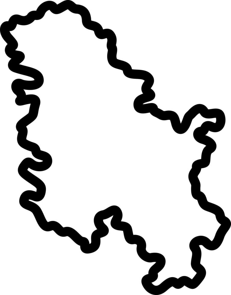 Liniensymbol für Serbien vektor