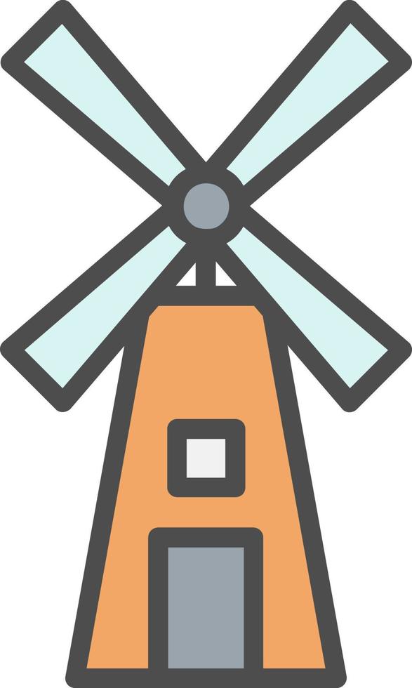 Symbol für Windmühlenvektor vektor