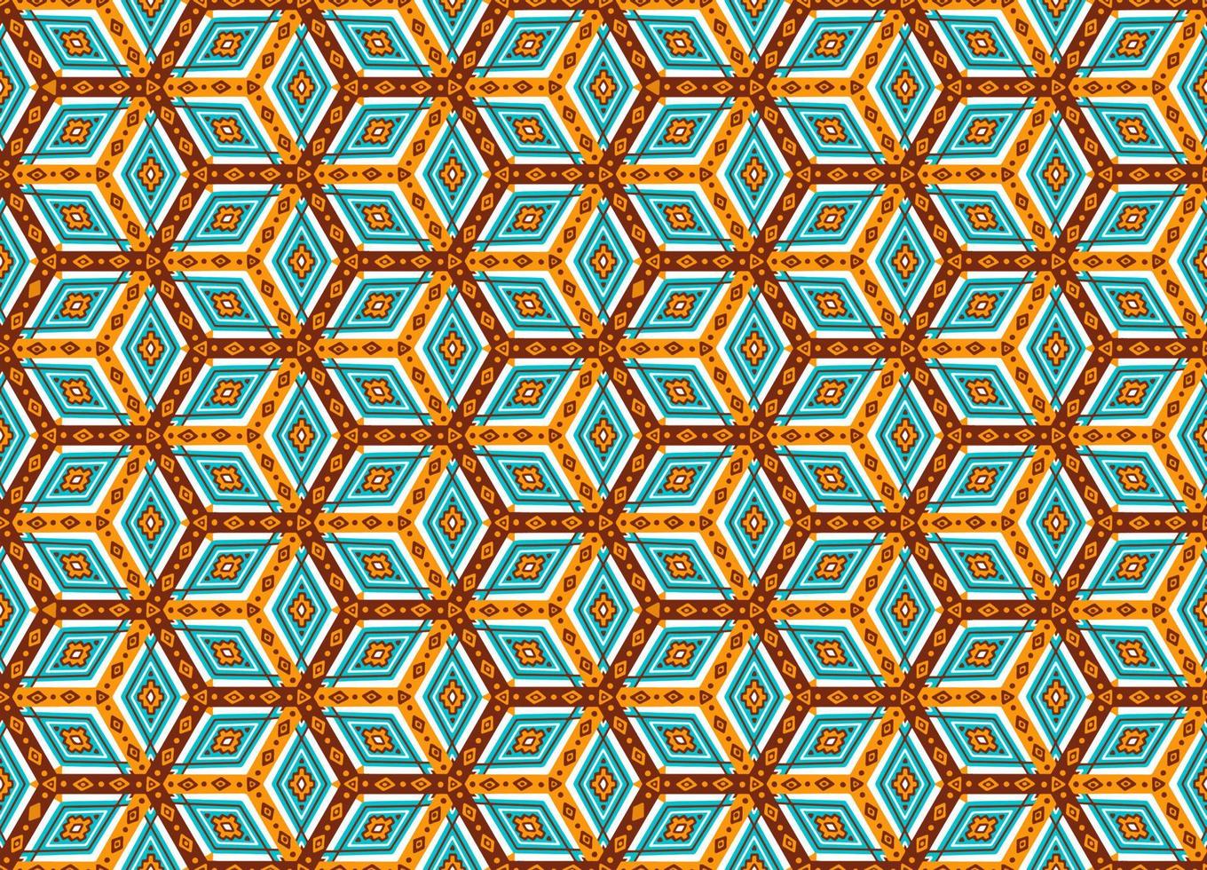 abstraktes niedliches farbmotiv mogeometrisches stammes- ethnisches ikat folklore hexagon orientalisches einheimisches muster traditionelles design hintergrund, teppich, tapete, kleidung, stoff, verpackung, druck, batik, folk, streifen vektor