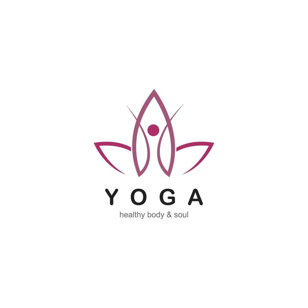 Vorlage für das Meditations-Yoga-Logo vektor