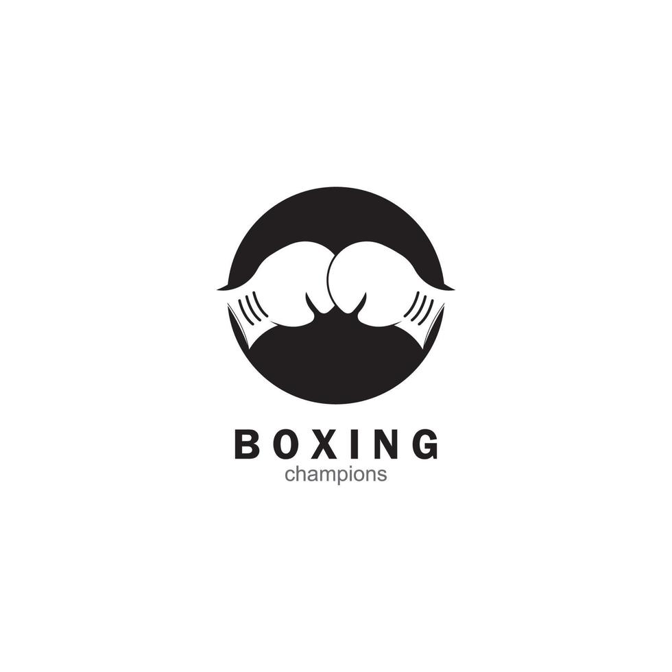 Box- und Kampfkunst-Logo-Vektor vektor