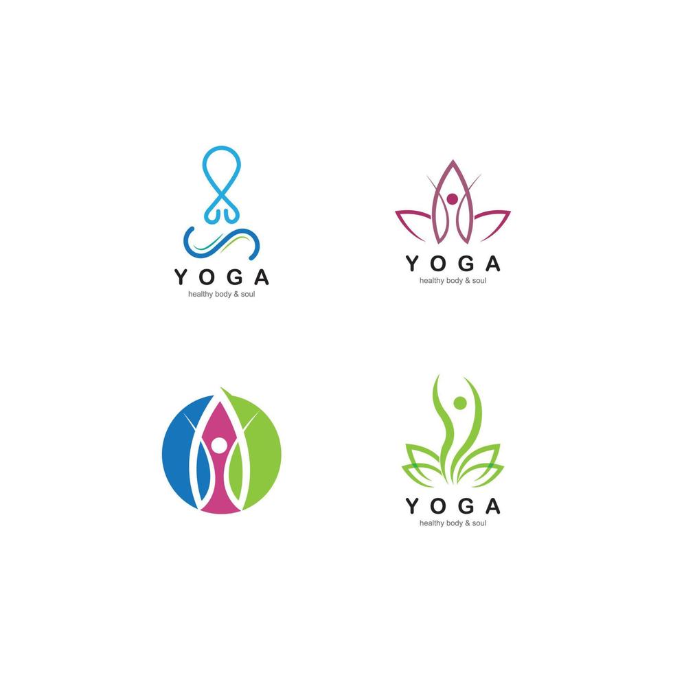 Vorlage für das Meditations-Yoga-Logo vektor