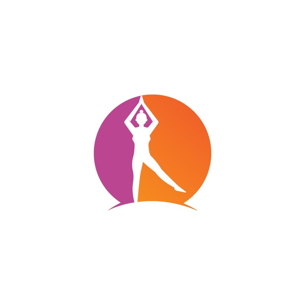 Vorlage für das Meditations-Yoga-Logo vektor