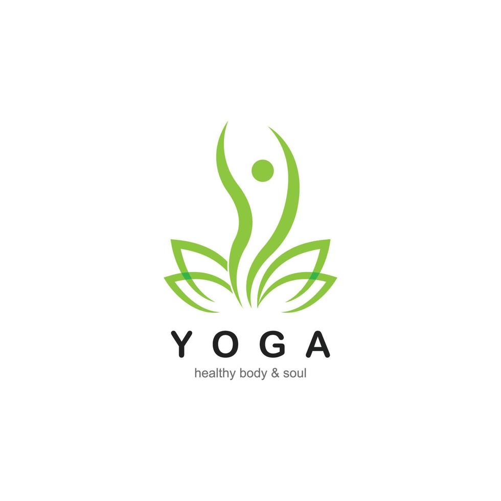 Vorlage für das Meditations-Yoga-Logo vektor