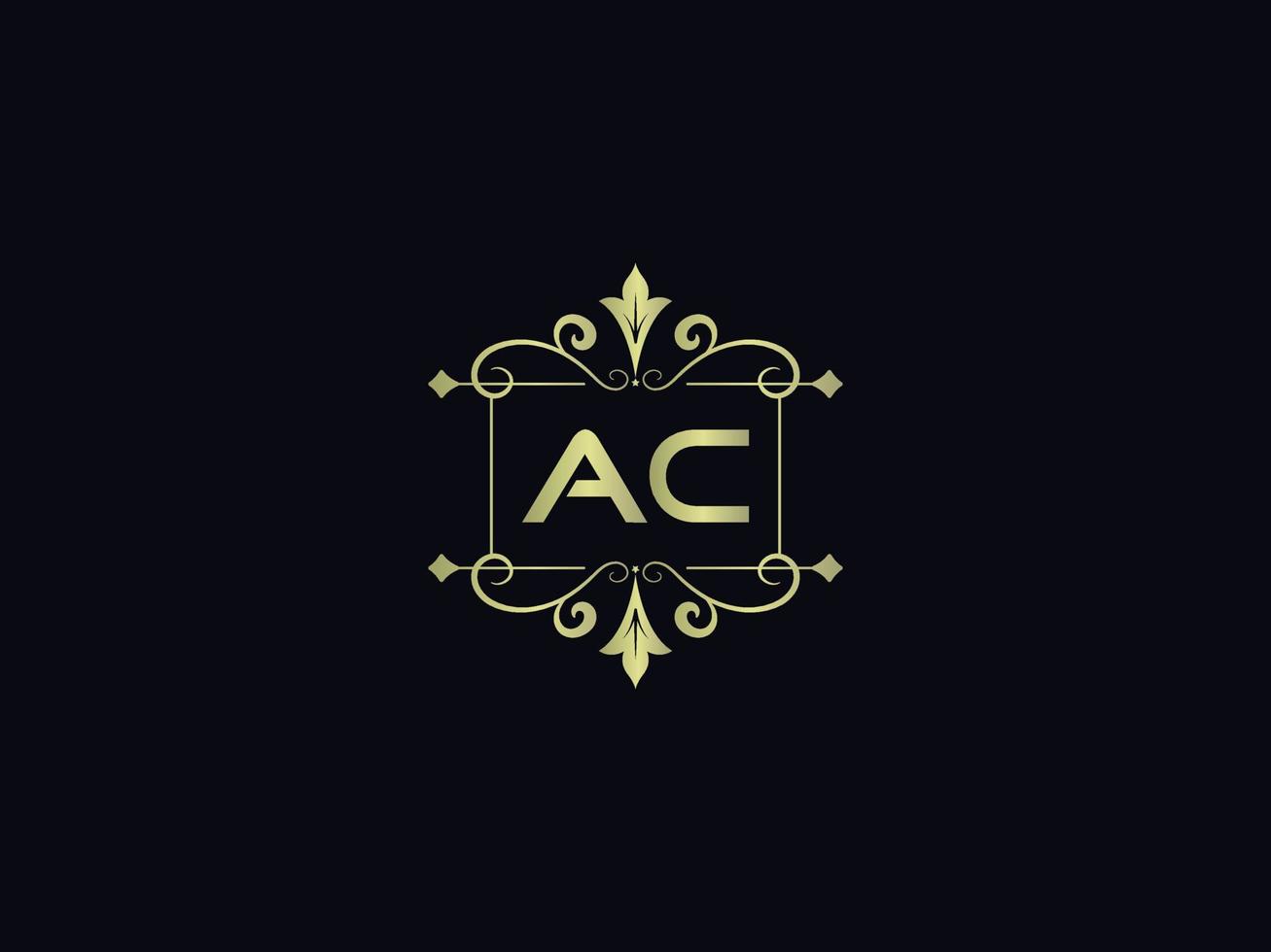Initiales ac-Logo-Symbol, einzigartiges ac-Luxus-Buchstaben-Logo-Design vektor