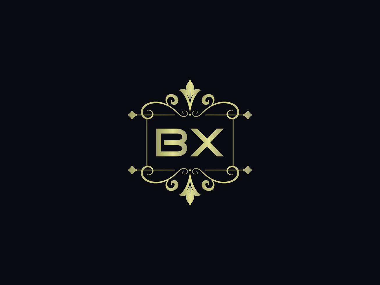 Buchstabe bx-Logo-Symbol, anfänglicher bx-Luxus-Logo-Briefvektor vektor