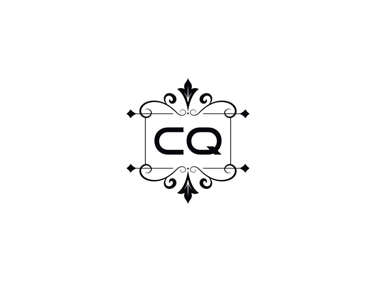 kreativ cq logotyp bild, monogram cq lyx brev design vektor